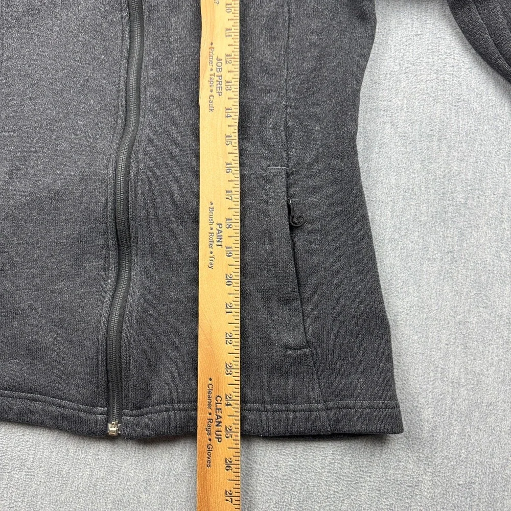 The North Face Sweater Womens Large Gray Fleece Full Zip Pockets Long Sleeve Top